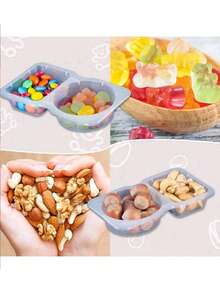 5 piezas/20 piezas/30 piezas/40 piezas/50 piezas Recipientes desechables para condimentos con tapas, recipientes de plástico de doble capa para lonchera, condimentos de viaje, aperitivos, salsa para mojar, regalos de Navidad y Halloween