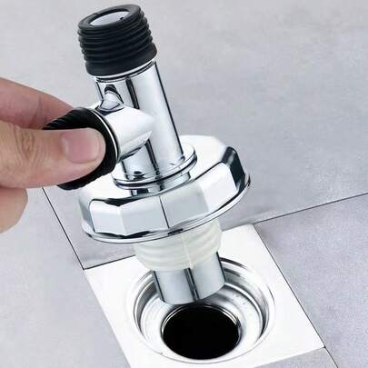 1pc Household Washing Machine Drain Strainer, Universal Drain Strainer 3-In-1, Sealing Plug Anti-Overflow Anti-Odor, Electroplated Tripod Drain Connector, Suitable For Sink, Laundry Tub, Mop Bucket, Washing Machine/Dryer Drain Pipe