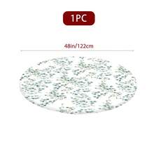 1/36 buc. Față de masă rotundă, stil boem nordic modern, cu crengi de copac și frunze, imprimare digitală, 48 in/54 in, elastică, protectoare, rezistentă la zgârieturi, potrivită pentru viața de zi cu zi, mese de interior/exterior, balcon, camping, cadou ideal - Față de masă elastică - Vizualizare 12