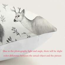 4件套圣诞枕套，雪花和蓝色树叶图案，蓝色枕套配金色点缀，树雪人冬季节日装饰家居沙发靠垫。（16英寸*16英寸，18英寸*18英寸，20英寸*20英寸） - 藍色 - 查看 8