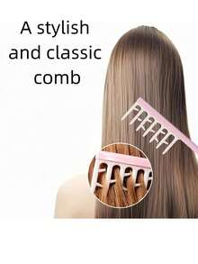 Kamm mit weiten Zähnen für lockiges Haar, Styling-Kamm mit weiten Zähnen, professioneller Friseur-Schneidekamm, Massage-Kunststoffbürste, einfacher Kamm für fluffige Haarwurzeln, Kamm für dickes, fluffiges Haar, Friseurwerkzeuge