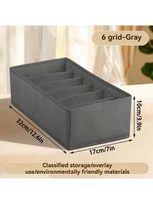 Hộp đựng quần áo, tất, đồ lót, cà vạt có thể gấp gọn, ngăn kéo (màu xám, 24 ô, 8 ô, 6 ô, 7 ô) Hộp đựng quần áo, sắp xếp tủ quần áo, phòng ngủ - Màu xám đen - Xem 7