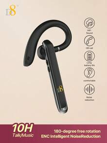 Auricular inalámbrico Bluetooth de un solo oído D8 compatible con iOS y Android, auriculares manos libres para trabajo, camionero, oficina, auriculares a prueba de ruido con micrófono dual para computadora, teléfonos celulares, camionero, hogar, oficina, trabajo, auriculares inalámbricos compatibles con /Android/PC (oficina/conducción) D8 Auricular inalámbrico Bluetooth de un solo oído con micrófono dual a prueba de ruido