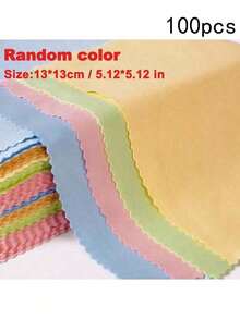 4/20/50/100片装超细聚酯纤维眼镜清洁布,珠宝抛光布,镜头和手机屏幕清洁剂,可用于擦拭镜子,多种颜色可选,超细纤维布,珠宝抛光布(颜色随机) - 彩色 - 查看 15
