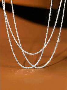 1 Stück funkelnde Kette mit Sternmotiv, minimalistisches Design für Herren und Damen (18-24 Zoll)