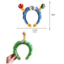 2pcs Cute Big Eyes Headbands Plush Face Washing Headband Fashion Cozy Fuzzy Mushroom Hair Bands For Women Take Photo