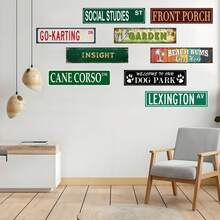 Vintage Violet Cornelia Street Sign - Heavy-Duty Iron Metal Wall Decor With White Lettering & Purple Background, 16x4 (40.64x10.16cm) Street Nameplate Home, Bar, Cafe, Garage - Pre-Drilled Holes, Easy Mounting, Durable Indoor/Outdoor - 混合色 - 查看 4