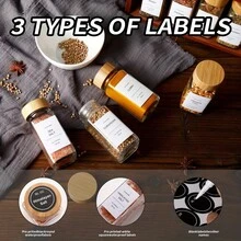 12pcs 40oz Square Seasoning Canisters, Pepper Powder Bottles 120ml Bamboo/Wood/Glass Condiment Jars Set - Clear - View 2