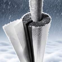 37 英寸长管道隔热泡沫管，内径 7/8 英寸 1-1/3 英寸 1-3/4 英寸 2 英寸，自粘式预切泡沫管套，聚乙烯带铝箔，用于龙头、冬季室外管道、洒水器、热水器管道防冻 - ID 22mm/0.87in - 查看 3