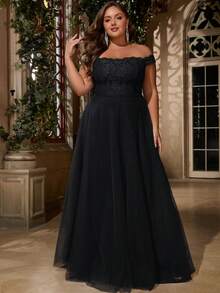 Đầm dự tiệc Maxi dài thanh lịch, cổ cong họa tiết hoa cỡ lớn dành cho nữ, váy dài cho mẹ cô dâu, thích hợp cho tiệc tùng, đám cưới, những dịp trang trọng, xuân/hè/thu/đông - màu đen - Xem 5