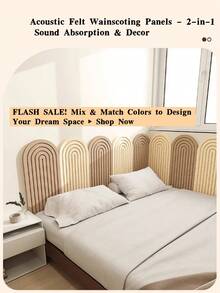 1pc Felt Arch Wall Sticker, Home Wall Transformation Felt Board, Wall Decor Padding, Headboard Wall Wrap, Suitable For Room Decoration, Storage Organization, Bedroom Sound Insulation, Wall Covering, Wall Transformation, Bedroom Headboard Anti-Collision, Room Graffiti Covering, Applicable To Bedroom/Study/Office/Dorm/Classroom Etc.