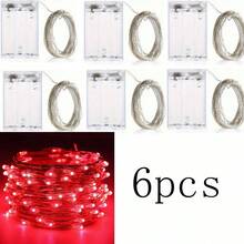 1 Set 20m/200 LED Fairy Lights, Battery Powered Copper Wire String Lights, Red Color, Suitable For Gifts, Decoration In Bedroom, Christmas, Party, Wedding, Center Decor, Halloween, Bouquet, Yard, 3 Meters/5m/10m/15m/20m (Batteries Not Included) Halloween Decor Christmas Decoration Thanksgiving Wedding Home Decor Home Decor Fall Decor Autumn Decor Birthday Decorations For Gifts Party Supplies Indoor Holiday Festival Decor Wall Decor Halloween Ornaments