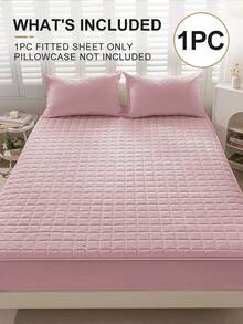 1 pieza Sábana ajustable impermeable, ropa de cama, sábana, funda de colchón, sábana suave y cómoda, sábana ajustable de unicolor a cuadros, estilo minimalista para decoración del hogar, sábana ajustable para cama individual, doble, king, queen, apta para todas las estaciones, lavable a máquina, decoración de otoño, decoración de habitación, vuelta al colegio, útiles escolares, negro