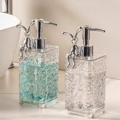 토끼 장식의 누출 방지 비누 디스펜서 병 - 다용도 및 대용량 리필 용기, 샴푸, 로션, 세제 휴대용으로 적합 | 플라스틱, 가볍고 위생제, 향수, 화장품 액체 주방 용품 주방 액세서리 주방 주방 도구용 욕실 비누 디스펜서