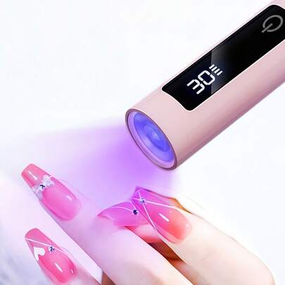 Đèn LED UV làm khô móng, máy sấy sơn móng tay gel, đèn UV mini cầm tay để bàn kèm giá đỡ, máy sấy móng đeo được, máy sấy móng mini cầm tay để bàn 200mAh sạc qua cổng USB, làm khô nhanh sơn móng tay gel, sơn móng tay, keo và ảnh, dụng cụ làm móng chuyên nghiệp tại salon, đồ dùng làm móng, món quà Giáng sinh tuyệt vời nhất dành cho các cô gái và quý cô.