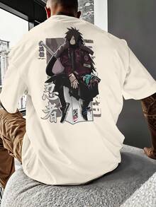Oversized T-Shirt Streetwear Academia Naru Madara Uchiha Sharingan Pain Anime REF 7285 VEST NERD - 卡其色 - 查看 7