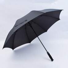 1pc Automatic Open Extra Large Golf Umbrella, Double-Layer Canopy Ventilated Windproof Oversized Straight Handle Rain Umbrella, Waterproof - Multicolor - View 13