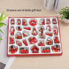 30pcs/Set Christmas Ornament Plush Toys Gift Box