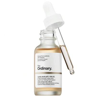 The Ordinary 乳酸 10% + 透明质酸 2%，强效去角质精华，令肌肤更光滑、更亮丽