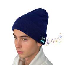 1pc Solid Color Party Acrylic Unisex Beanie Hat, Winter Wireless Bluetooth Music Hat With USB Charging For Headphones, Compatible With Smartphones Winter Warm - A - View 15