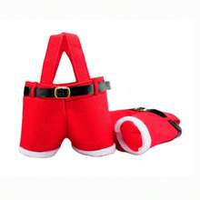 1 Piece Christmas Gift, Christmas Pants Gift Bag, Christmas Pants Shaped Candy Bag, Handbag, Wine Bottle Cover
