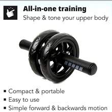 1pc Home Gym Fitness Equipment Ab Roller Wheel - Abdominal Core Strength Training With Non-Slip Handles & Dual Wheel Design, Full Body Workout Equipment For Men & Women, Perfect For Home Exercise, Yoga, Pilates, Cross Training (Ab Roller, Core Workout Gear, Home Fitness Equipment, Exercise Wheel, Strength Training Tools)