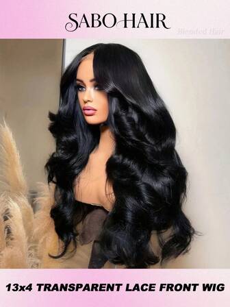 13x4 Body Wave Lace Front Peruker Mänskligt Hår Förplockat HD Transparent Lace Frontal Peruker 200 % Densitet Limfria Peruker Med Babyhår För Kvinnor 26 Tums Peruk