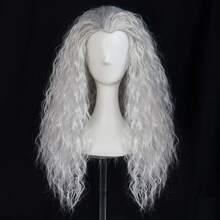 神秘的白色长卷发假发：女巫造型的必备单品，蓬松的层叠卷发，赋予女巫神秘的气息，适合主题派对、角色扮演冒险和奇幻聚会