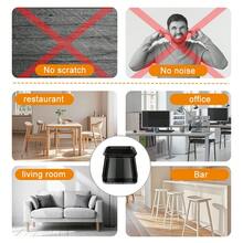 12/24 piezas Protectores de piso para patas de silla - Deslizadores de muebles de silicona gruesa, cubiertas transparentes para patas de silla para reducción de ruido y protección del piso, almohadillas duraderas para patas de muebles para mesas y sillas de cocina, sofás y mesas de centro (cuadradas)