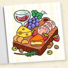 1 Stück COMFORT FOOD 46 Seiten Malbuch für Erwachsene Entspannung und Stressabbau, bequeme Muster und klare Linien, mit einer Vielzahl an gemütlichen Motiven. Empfohlen für Verwendung mit Malblock, geeignet für Familie und Eltern-Kind-Interaktion, Rückkehr zur Schule, Schulmaterial, Zeichnen & Malen, Halloween, Weihnachten