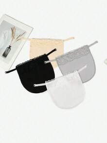 4pcs Lace Trim Breathable Adjustable Chest Cover Fake Collar, Suitable For Valentine's Day And Everyday Wear - Multicolor - View 3