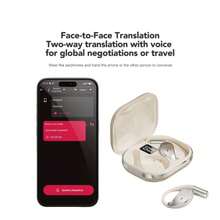 AI Translator Headphones Smart Voice Translation Earbuds 150 Languages Online Translator Bluetooth-Compatible In Ear Headphones Real Time Translator Device For Business Travel And Daily Use - 紫色 - 查看 11