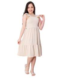 Short Plain Tank Top Dress - Beis - Ver 3