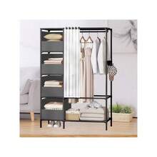 Heavy Duty Metal Clothes Rail Storage Garment Shelf Hanging Rack Display Stand - Black - View 11