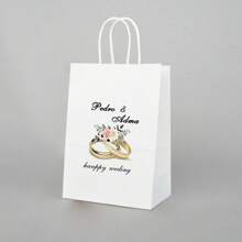 10 件/20 件/40 件定制照片白色牛皮纸袋，个性化定制照片和文字牛皮纸袋，适用于婚礼、生日、小型/大型活动、节日派对、单身派对、生日礼物、母亲节、父亲节。 - 白色 - 查看 18