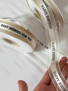 1 Rolle 45 Meter beige Geschenkband zum DIY Dekorieren und Überraschungsverpackungen, metallisch glänzendes Band, Ballonschnur, Hochzeitsdekoration, Blumensträuße und Blumenwickelpapier, Valentinstag, Geburtstagsdekoration, Bandrolle, Schleifen, Weihnachten, Geburtstag