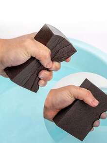 Esponja de Lijado Doble Corte, Espesor Reforzado, Ideal para Metal, Madera y Vidrio | Lavable y Reutilizable - Marrón Chocolate - Ver 4