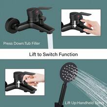 Matte Black Bathroom Shower Faucet Bathtub Hot Cold Water Mixer Tap Black Chrome Bathroom Shower Faucet Mixer Taps