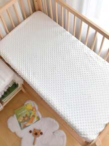 1 件柔软绒球婴儿床床单，透气吸湿排汗尿布垫套，适用于婴儿摇篮、摇篮、迷你婴儿床 100*60cm、120*60cm、132*72cm - 白色 - 查看 14