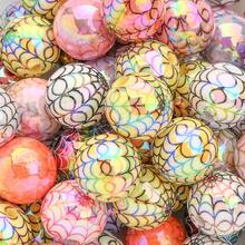 5/10/20pcs 16mm Funny Spider Web Pattern Acrylic Beads, Round Loose Spacer Beads, Colorful, DIY Bracelet Necklace Earring Keychain Phone Strap Craft Decoration Beads