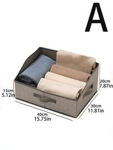 1pc Compartment Storage Box, Desktop Organizer Box, Foldable Drawer-Style Clothing/Underwear/Accessory Storage Container, Suitable For Desk, Closet, Bedroom,Bedroom Room Decor,Back To School - Grey - View 8