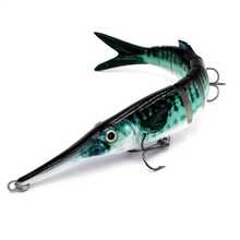 1pc 55g 9.45" Multi-Jointed Hard Bait Lure - Saltwater Swimbait With Treble Hooks, Iridescent Effect Suitable For Bass, Striped Bass And Steelhead - Realistic Freshwater And Saltwater Fishing Lure | Sturdy Metal Lip, Floating Fishing Bait - Multicolor - View 7