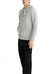 Sudadera con capucha con cremallera completa y logo Aero - Arco - Niebla - Ver 8