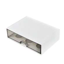 1 pieza Organizador de cajón de escritorio de acrílico, caja de almacenamiento apilable transparente para escritorio de oficina, planificador y papelería