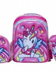 Mochila Niño PrimariaCombo 3 Piezas 3d Luz Led Escolar Lonchera + Lapicera Set Combo Mochila Escolar - M 6005 - Ver 2