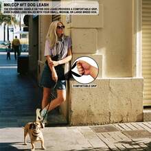 5ft/6ft/10ft Nylon Dog Leash, Easy-To-Use Collar Hook, Durable For Small, Medium And Large Dogs, Suitable For Outdoor Walking, Playing, Camping Or Yard Use