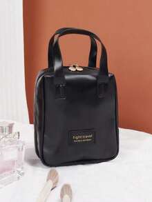 1 Stück große Kapazität Make-up Tasche, Make-up Pinsel Organizer, Kosmetiktasche, Kulturtasche, tragbare Reise-Handtasche, Aufbewahrungstasche, Hautpflege-Produkt Organizer, Make-up Tasche, Badezimmer Aufbewahrungstasche, Make-up Aufbewahrungstasche, tragbare Reisetasche, Clutch, geeignet für Badezimmer, Reisen, Hautpflege, Make-up, Augenbrauenstift Aufbewahrung