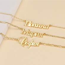 Custom Russian Name Necklace, Custom Cyrillic Greek Latin Roman Slavonic Bulgarian Kievan Rus Letter Language Necklace Personalized Gifts