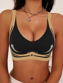 2件/套女士无缝文胸，无钢圈文胸，光滑无缝文胸，优雅舒适全罩杯文胸，适合秋冬季日常穿着 - 彩色 - 查看 5