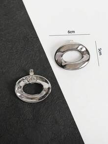 1 Pair Asymmetrical Round Flat Shoe Clips, Removable Minimalist Design Accessories For High Heels